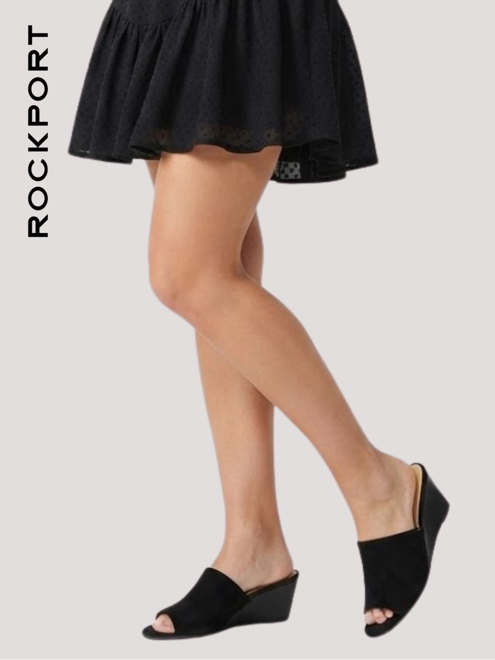 Slides • Great
Rockport • Total Motion Slide Wedge Sandals Black Suede
